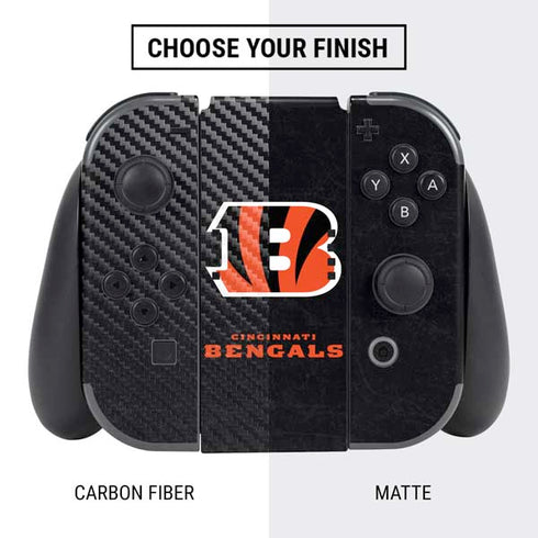 NFL Cincinnati Bengals - Distressed Nintendo Switch Bundle Skin