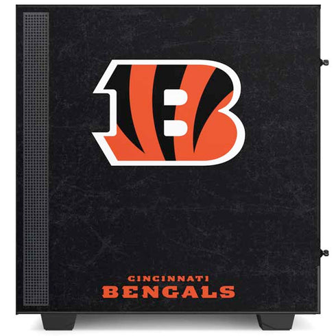 NFL Cincinnati Bengals - Distressed NZXT H510 Compact ATX Mid-Tower Case Skin