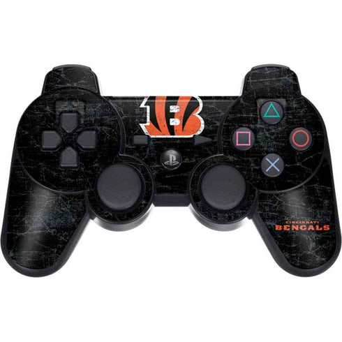 NFL Cincinnati Bengals - Distressed PS3 Dual Shock wireless controller Skin