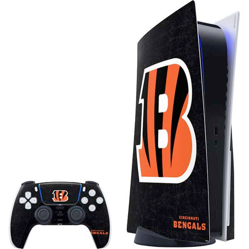 NFL Cincinnati Bengals - Distressed PS5 Bundle Skin