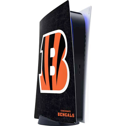 NFL Cincinnati Bengals - Distressed PS5 Digital Edition Console Skin