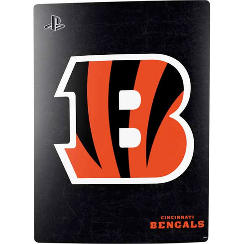NFL Cincinnati Bengals - Distressed PS5 Digital Edition Console Skin