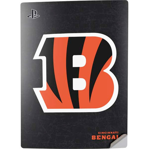 NFL Cincinnati Bengals - Distressed PS5 Digital Edition Console Skin