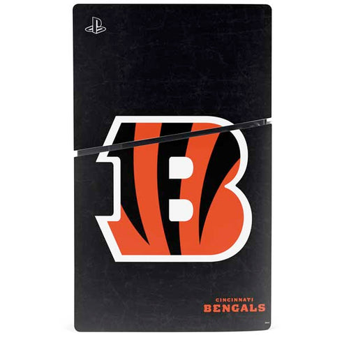 NFL Cincinnati Bengals - Distressed PS5 Slim Disk Console Skin