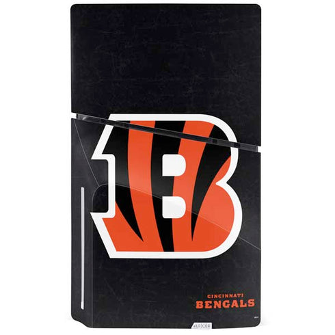 NFL Cincinnati Bengals - Distressed PS5 Slim Disk Console Skin