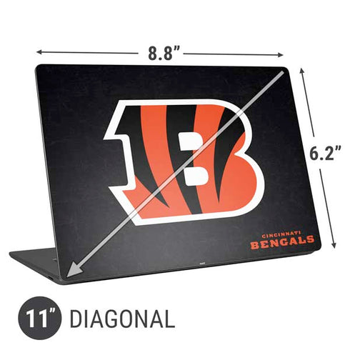 NFL Cincinnati Bengals - Distressed Universal Laptop 11in (8.8 x 6.2in) Skin