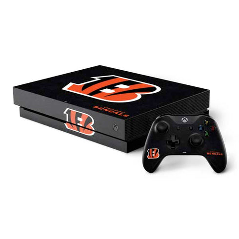 NFL Cincinnati Bengals - Distressed Xbox One X Bundle Skin