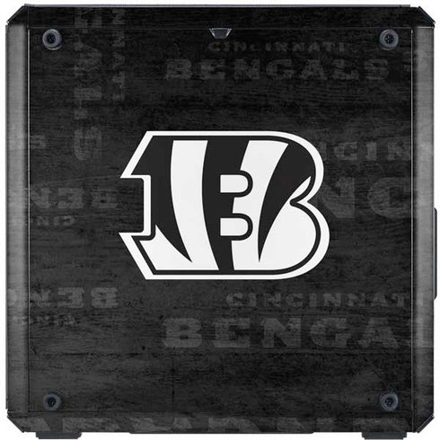 NFL Cincinnati Bengals Black & White Cooler Master MasterBox Q300L Mini Tower Skin