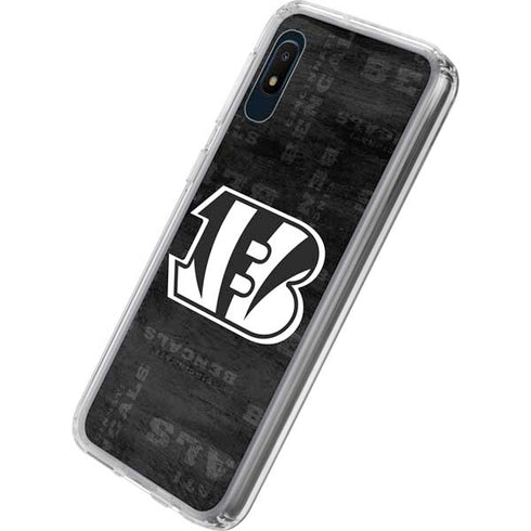 NFL Cincinnati Bengals Black & White Galaxy A10e Clear Case