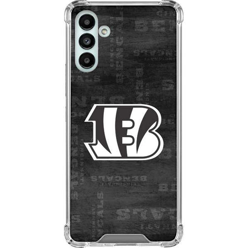 NFL Cincinnati Bengals Black & White Galaxy A13 5G Clear Case