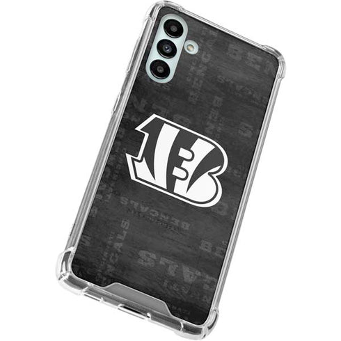 NFL Cincinnati Bengals Black & White Galaxy A13 5G Clear Case