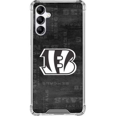 NFL Cincinnati Bengals Black & White Galaxy A14 5G Clear Case