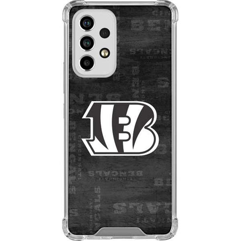 NFL Cincinnati Bengals Black & White Galaxy A33 5G Clear Case