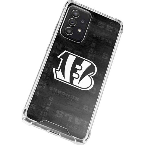 NFL Cincinnati Bengals Black & White Galaxy A52 5G Clear Case