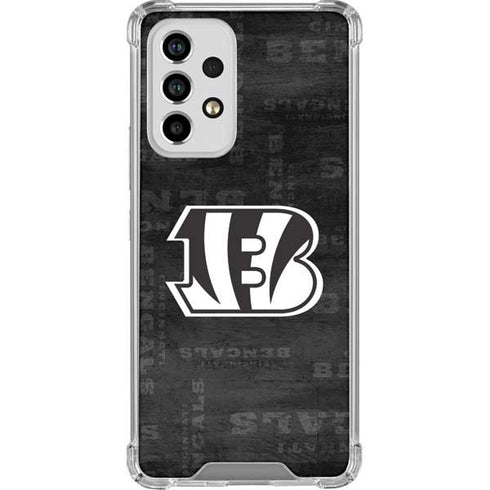 NFL Cincinnati Bengals Black & White Galaxy A53 5G Clear Case