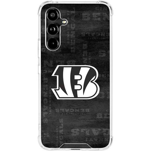 NFL Cincinnati Bengals Black & White Galaxy A54 5G Clear Case