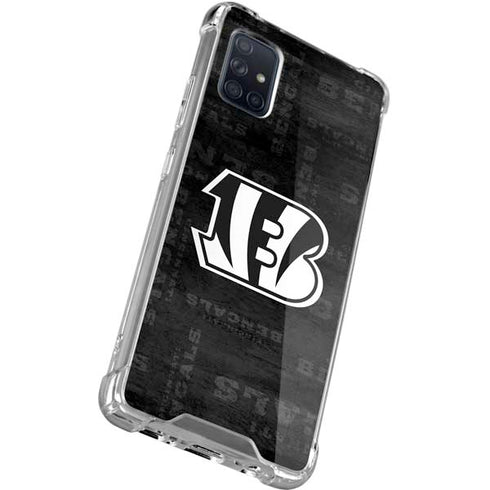 NFL Cincinnati Bengals Black & White Galaxy A71 5G Clear Case