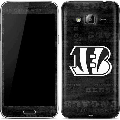 NFL Cincinnati Bengals Black & White Galaxy J3 Skin