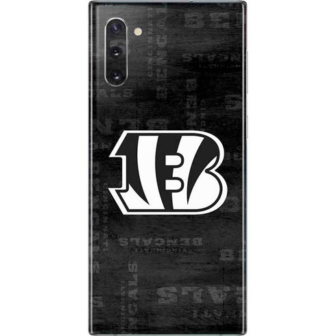 NFL Cincinnati Bengals Black & White Galaxy Note 10 Skin