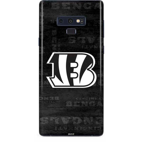 NFL Cincinnati Bengals Black & White Galaxy Note 9 Skin