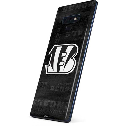 NFL Cincinnati Bengals Black & White Galaxy Note 9 Skin