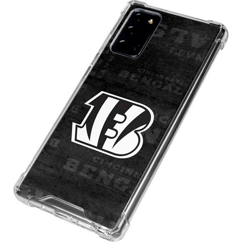 NFL Cincinnati Bengals Black & White Galaxy Note20 5G Clear Case