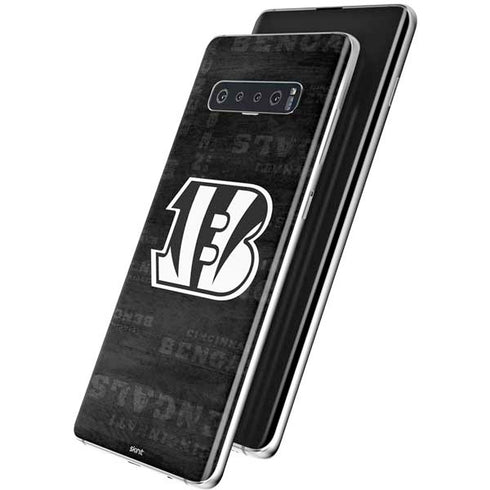 NFL Cincinnati Bengals Black & White Galaxy S10 Skin