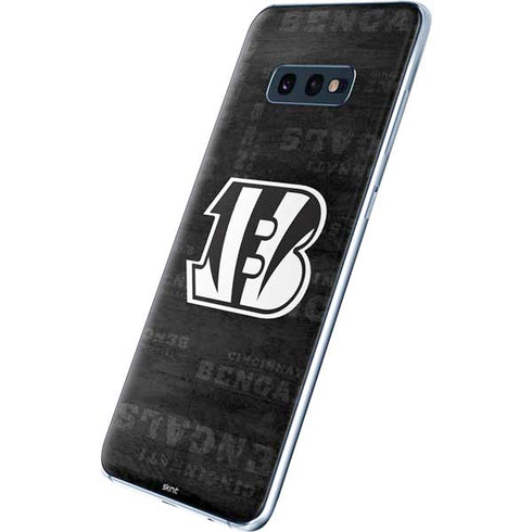 NFL Cincinnati Bengals Black & White Galaxy S10e Skin