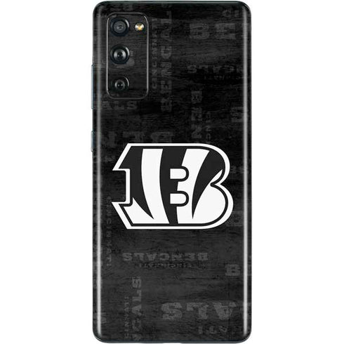 NFL Cincinnati Bengals Black & White Galaxy S20 Fan Edition Skin