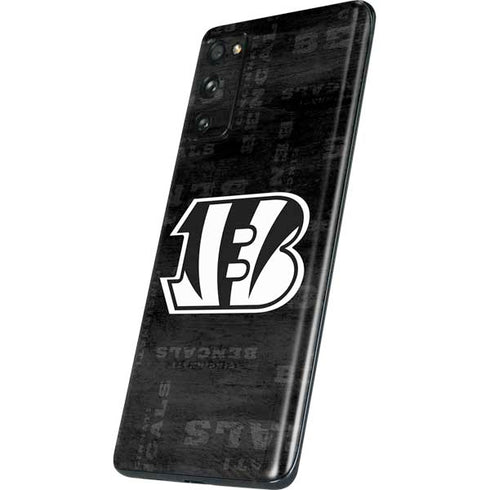 NFL Cincinnati Bengals Black & White Galaxy S20 Fan Edition Skin