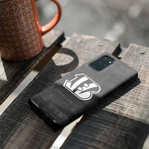 NFL Cincinnati Bengals Black & White Galaxy S20 Plus Pro Case