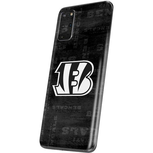 NFL Cincinnati Bengals Black & White Galaxy S20 Plus Skin