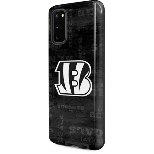 NFL Cincinnati Bengals Black & White Galaxy S20 Pro Case