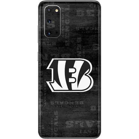 NFL Cincinnati Bengals Black & White Galaxy S20 Skin