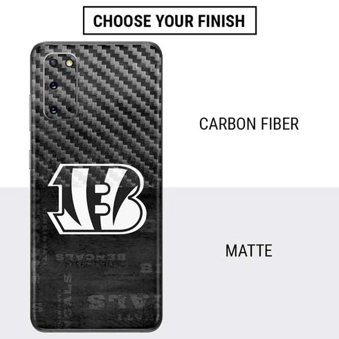 NFL Cincinnati Bengals Black & White Galaxy S20 Skin