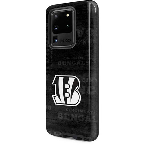 NFL Cincinnati Bengals Black & White Galaxy S20 Ultra 5G Pro Case