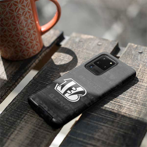 NFL Cincinnati Bengals Black & White Galaxy S20 Ultra 5G Pro Case