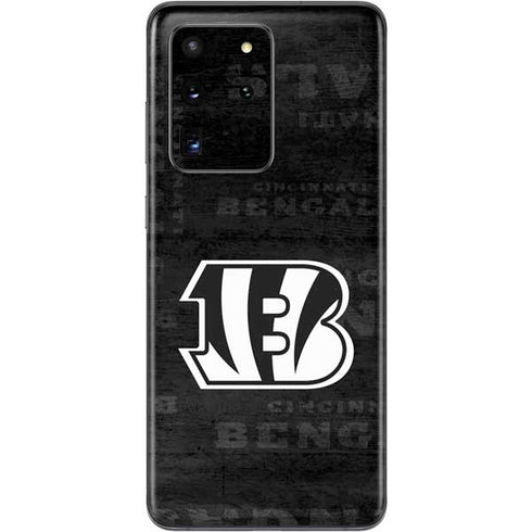 NFL Cincinnati Bengals Black & White Galaxy S20 Ultra 5G Skin