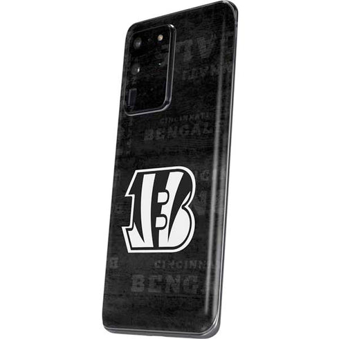 NFL Cincinnati Bengals Black & White Galaxy S20 Ultra 5G Skin