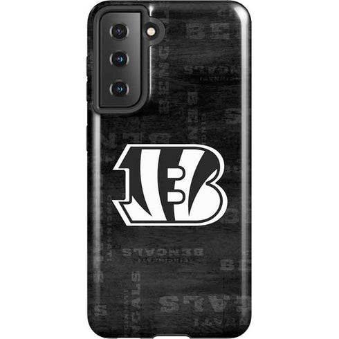NFL Cincinnati Bengals Black & White Galaxy S21 5G Pro Case