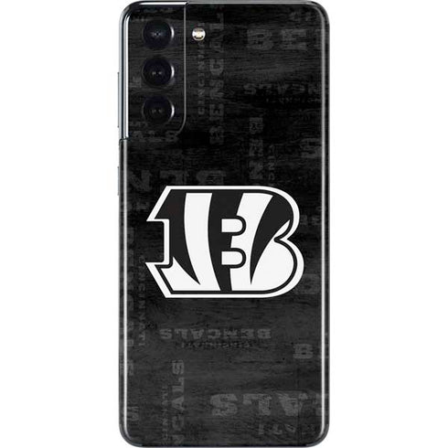 NFL Cincinnati Bengals Black & White Galaxy S21 5G Skin