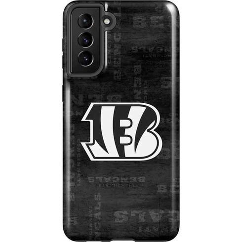 NFL Cincinnati Bengals Black & White Galaxy S21 Plus 5G Pro Case