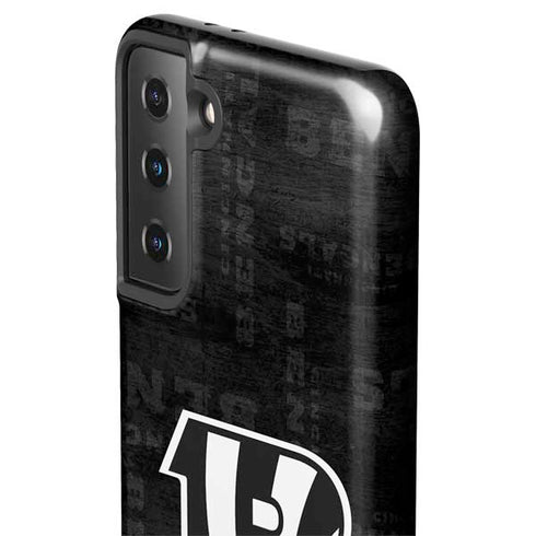 NFL Cincinnati Bengals Black & White Galaxy S21 Plus 5G Pro Case