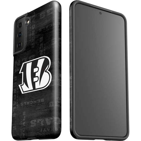 NFL Cincinnati Bengals Black & White Galaxy S21 Plus 5G Pro Case