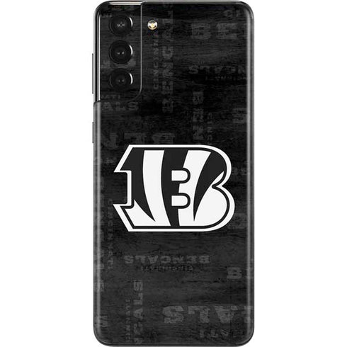 NFL Cincinnati Bengals Black & White Galaxy S21 Plus 5G Skin
