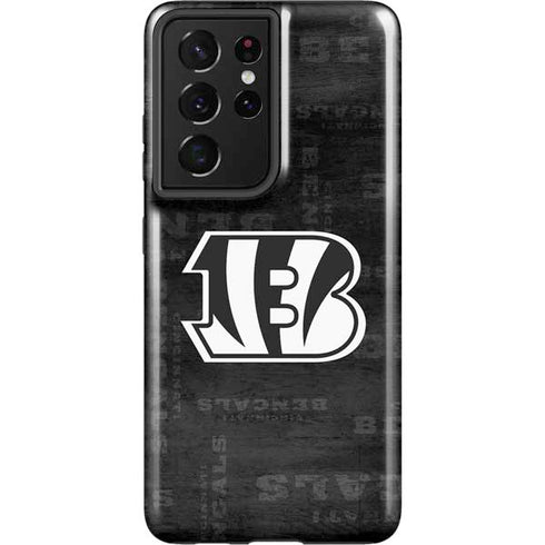 NFL Cincinnati Bengals Black & White Galaxy S21 Ultra 5G Pro Case