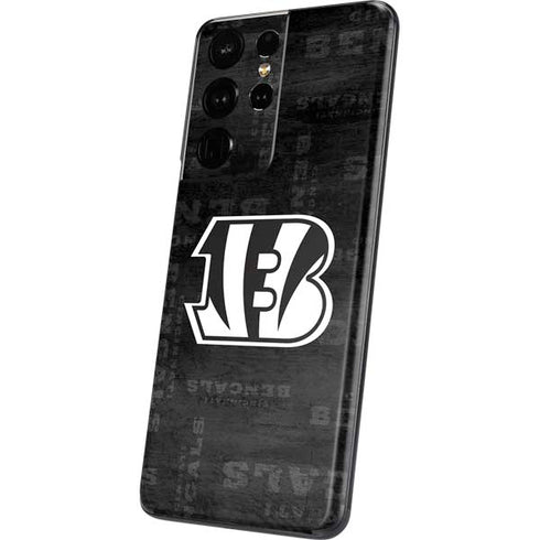 NFL Cincinnati Bengals Black & White Galaxy S21 Ultra 5G Skin
