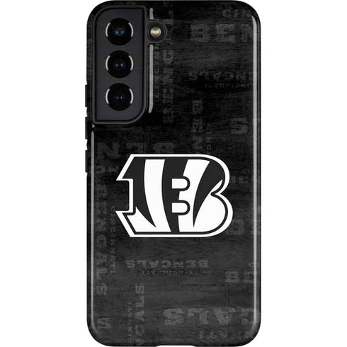 NFL Cincinnati Bengals Black & White Galaxy S22 Pro Case