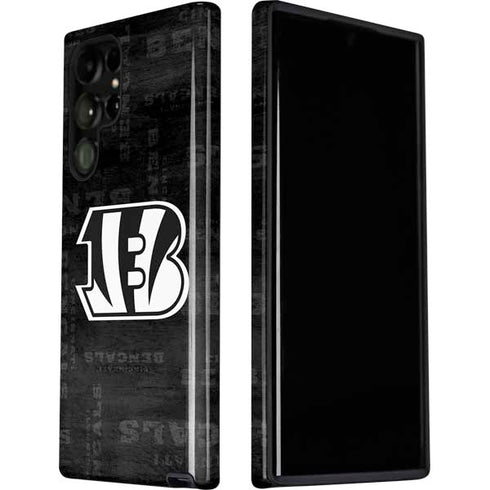 NFL Cincinnati Bengals Black & White Galaxy S22 Ultra Pro Case