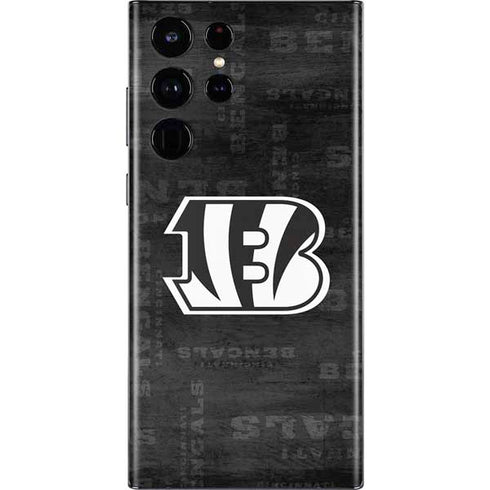 NFL Cincinnati Bengals Black & White Galaxy S22 Ultra Skin